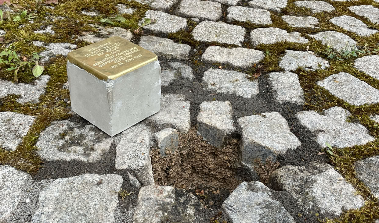 Stolperstein für Flora Zeller, Bad Brückenau, vor der Verlegung